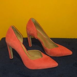 IRO designer suede coral pumps heels